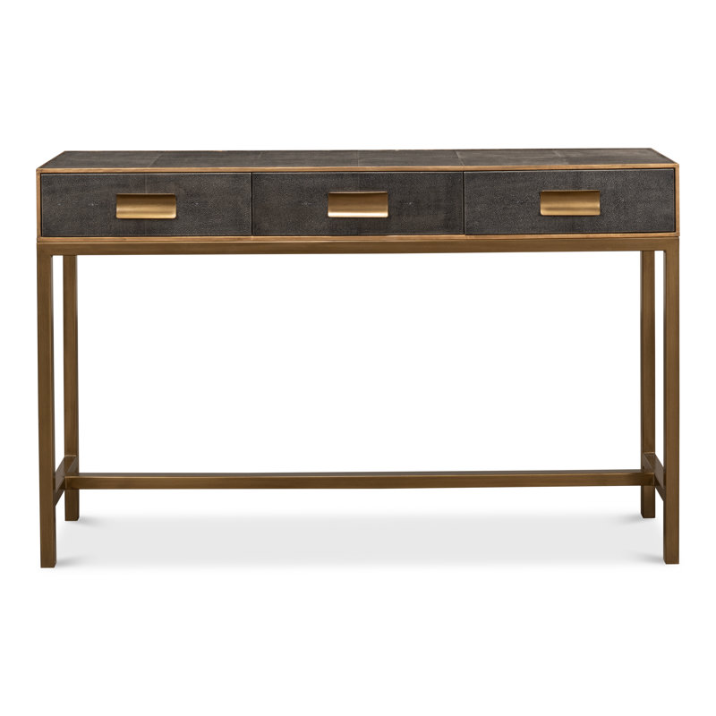 Shagreen 54'' W Console Table, Antique Gray