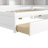 Twin Size L-shaped Bookcases Bed with Power Outlets, USB Charging Ports,Two Drawers,White