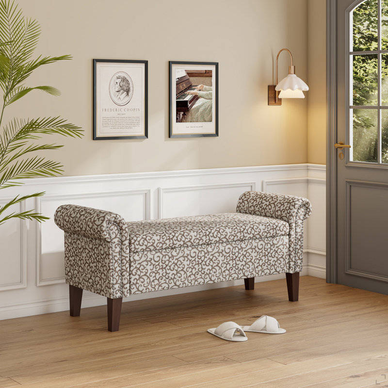 Repose-pieds avec rangement Vintage, Gris