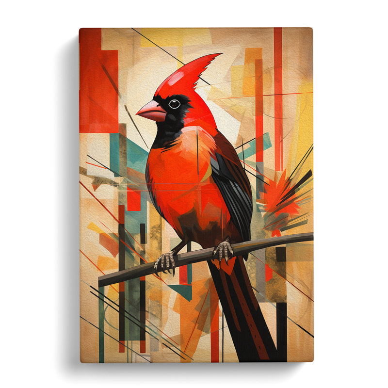 Cardinal Bird Constructivism - Print, 60cm H x 40cm W x 3cm D