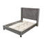 Lit escamotable en tissu capitonné de style transitionnel pour lit très grand 1 pièce Transitional-212093165-212093160