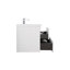 Armoire de salle de bain 36 po avec lavabo, comptoir en résine blanc brillant moderne et tiroir, surface de décoration avec tiroirs à fermeture en douceur, leurre