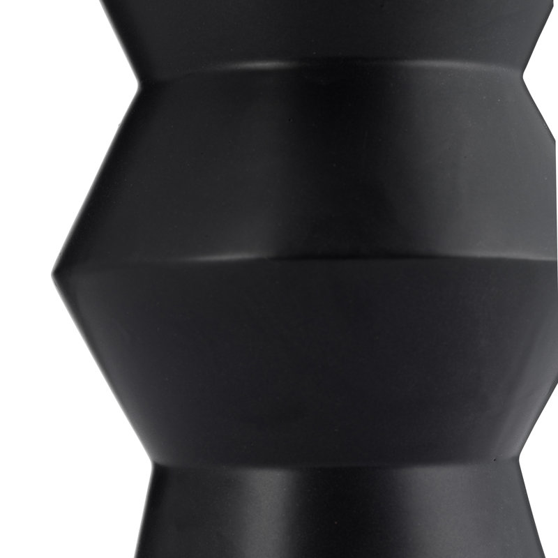Keya Handmade Ceramic Table Vase, 17" H x 7" W x 7" D, Black