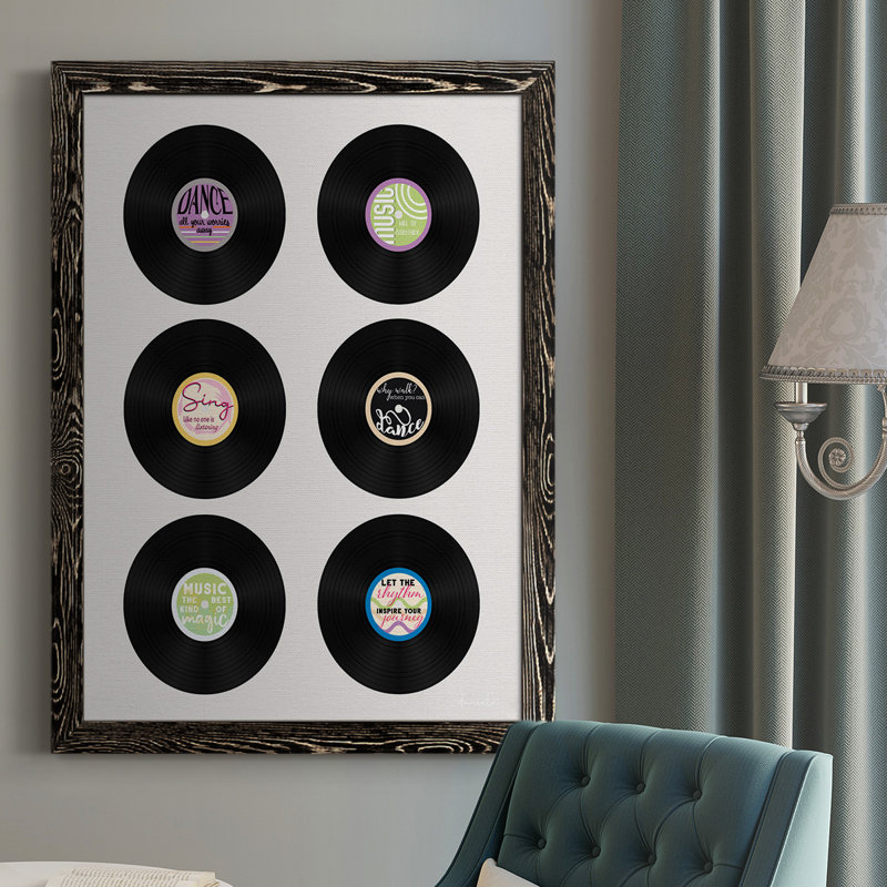 Impression sur toile encadrée de vinyle, H 37,5 po x l 27,5 po x P 1 po, Noir