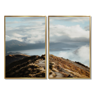 Exploration de la vue sur la montagne - impressions sur toile brunes