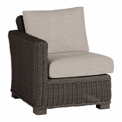 Rustic Woven Sectional Left - Black Walnut