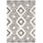 Amelio Hand Woven Wool/Cotton Geometric Rug in Ivory/Black-381980044