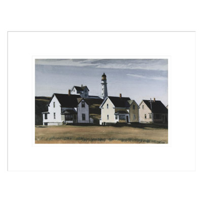 Lighthouse Hill Cape Elizabeth Maine by Edward Hopper -Framed Giclee Print