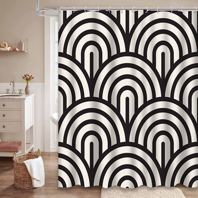 Rideau de douche DecoStripes, L 72 po x l 78 po