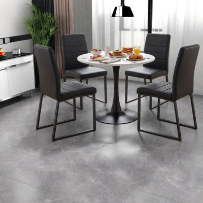 Compact Dining Table Sets(Must include both Table and Chair), MDF Metal Modern Kitchen