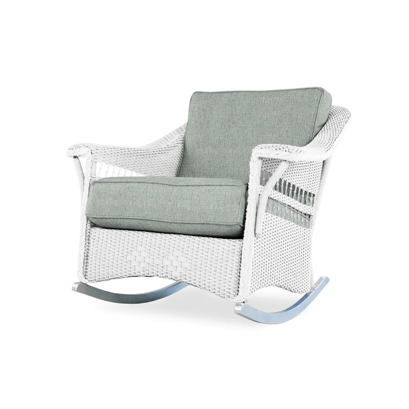 Nantucket Outdoor Rocker Chair, White, Decorline Natural