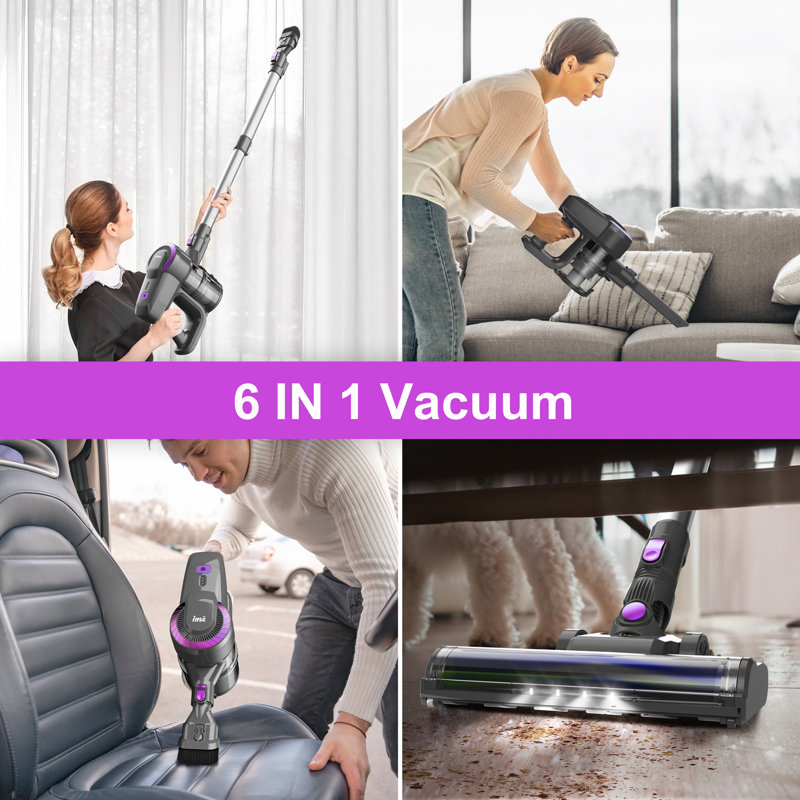 Aspirateur balai sans fil INSE, Mauve