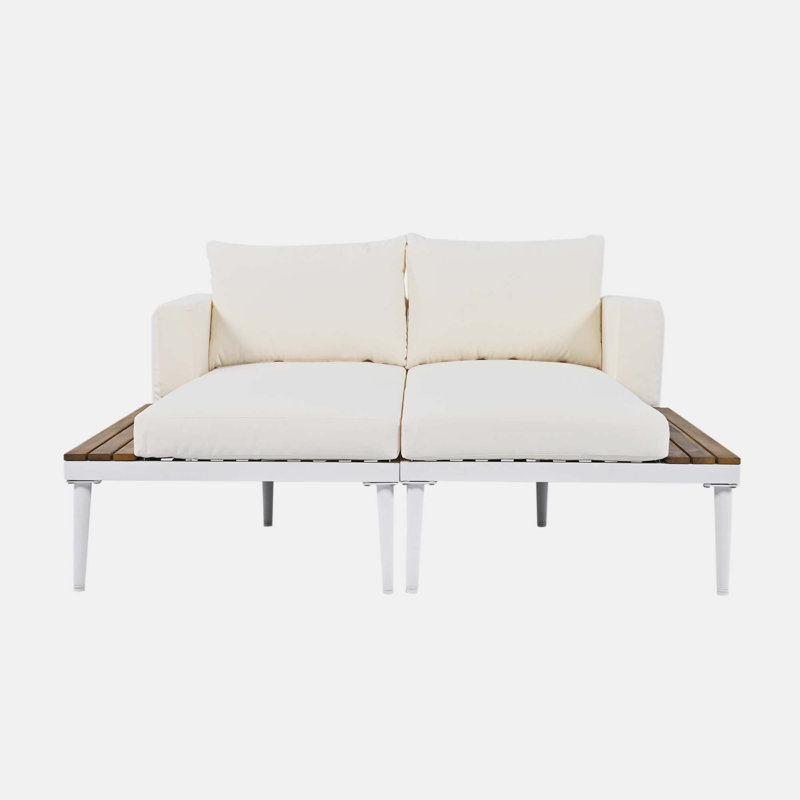 Keshunna Upholstered Platform Bed, Beige