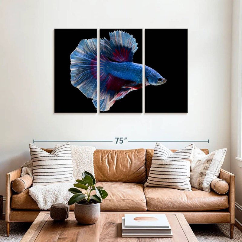 Brampt Elegant Blue Betta, 36" H x 57" W