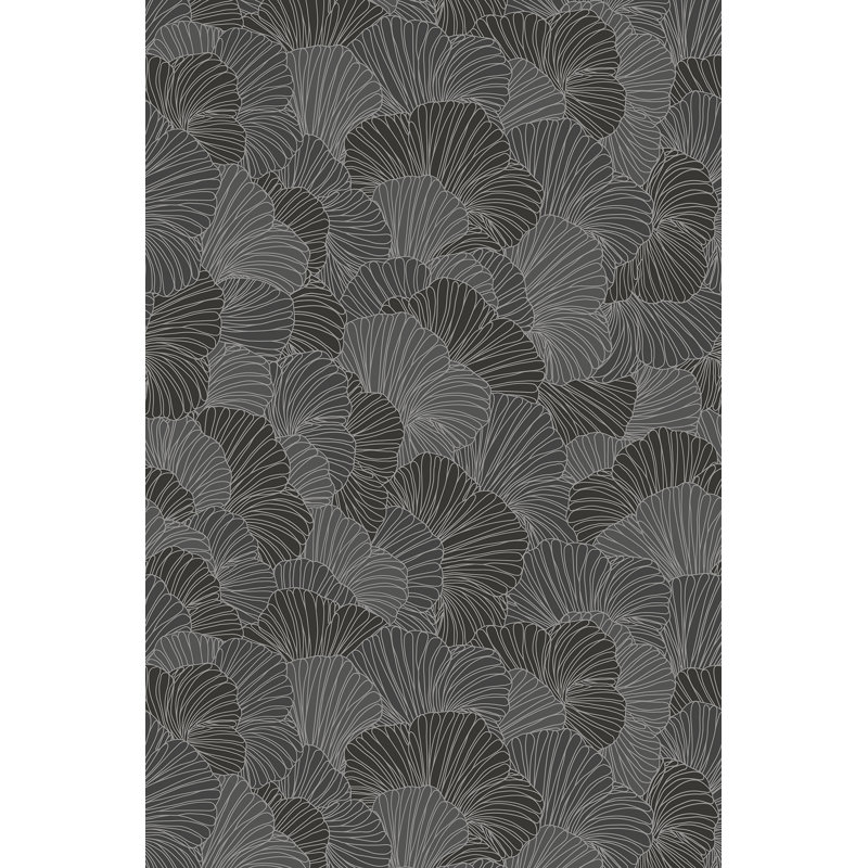 Papier peint floral, Noir
