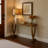 Solid Walnut Console Table with Curved Legs, Entryway Accent Table