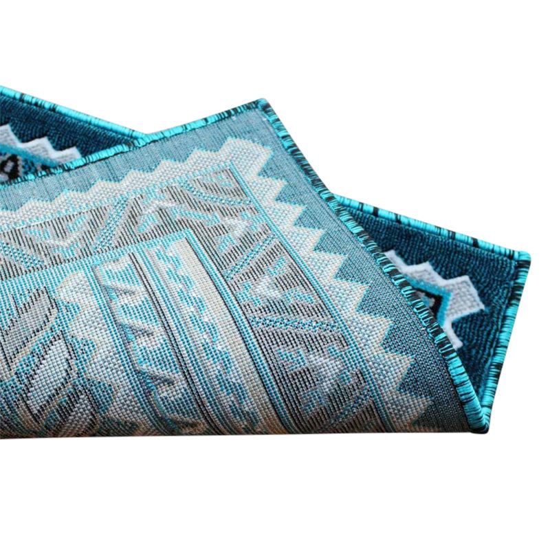 Collection Angie Turquoise Southwestern Western, Rectangle de 2 pi x 3 pi
