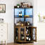 Grande armoire à vin avec tablettes DEL réglables et réglables-238433521