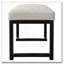 Banc rembourré capitonné Mira Vanilla Boucle
