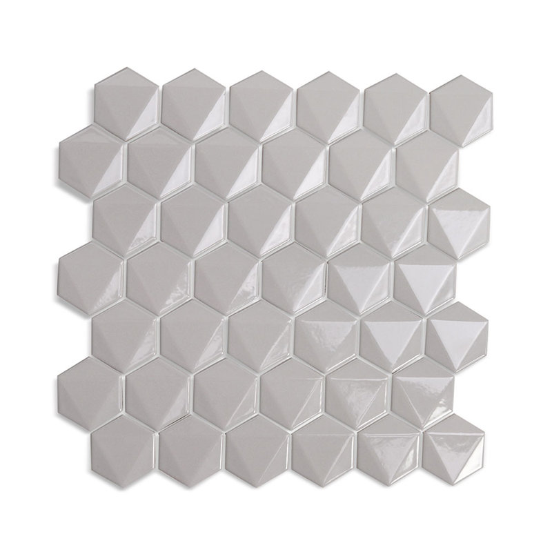 Mosaïque argentée brillante Fulton, Argent