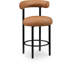 Tabouret de comptoir Bordeaux en cuir végétalien Ureeba-1044934342