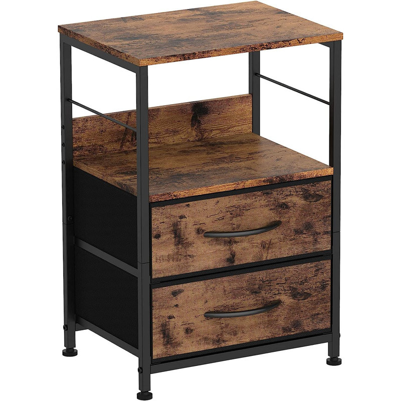 Dezere 2 - Drawer End Table, Brown