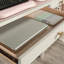 Bureau d'ordinateur avec 2 tiroirs coulissants, gris clair | Idée de cadeau