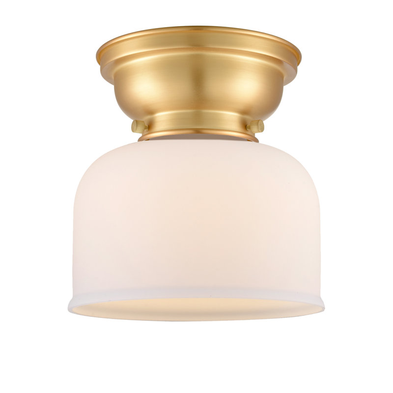 Plafonnier encastré 8 lumières Moody, Blanc mat, Ampoule non incluse, Or satiné