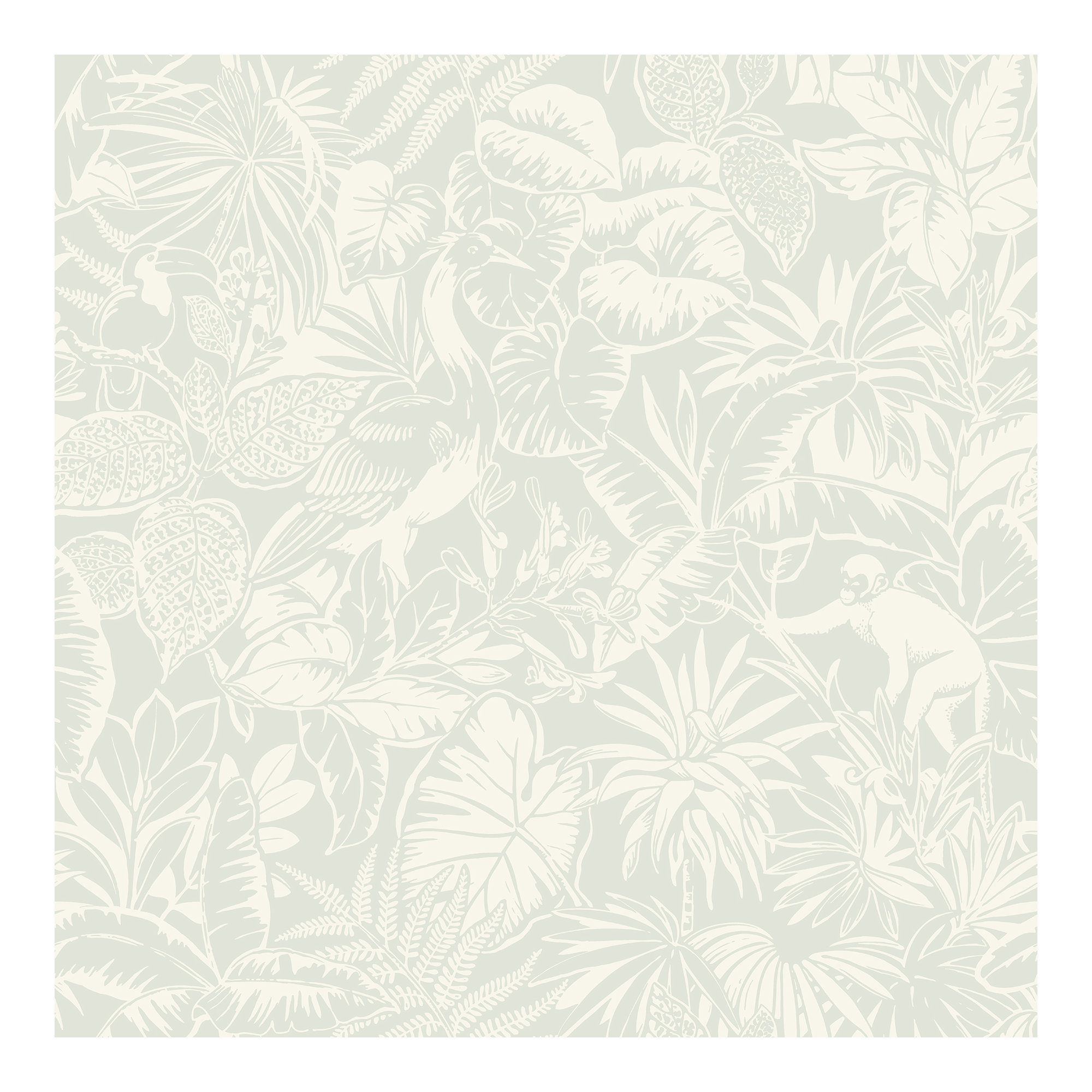 Cheri Floral Wallpaper, Aqua