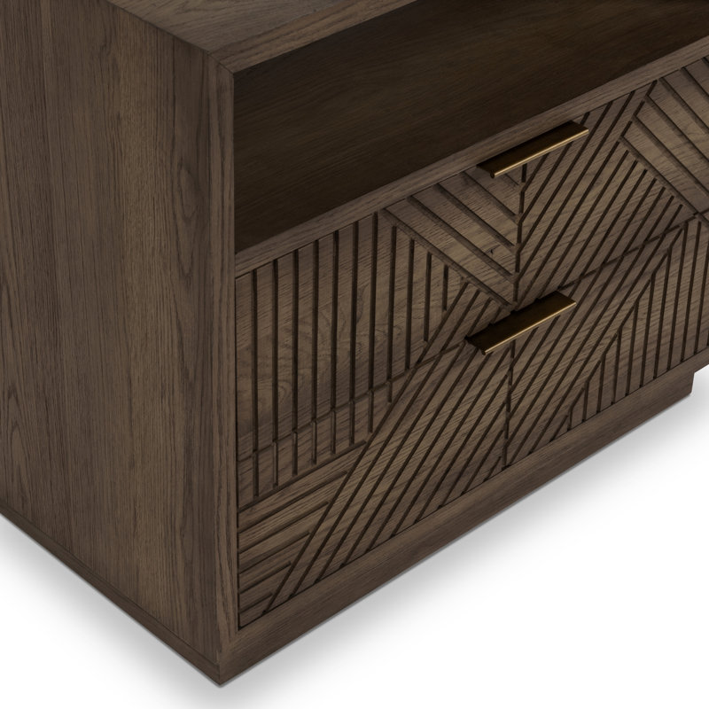 Santa Clara 2 - Drawer Nightstand, Toasted Brown
