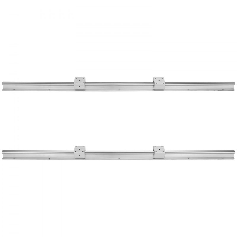 Ensemble de rails de guidage linéaire, SBR20 1 500 mm, 2 rails de guidage 59 PCS / 1 500 mm SBR20, H 1,4 po x L 47,2 po