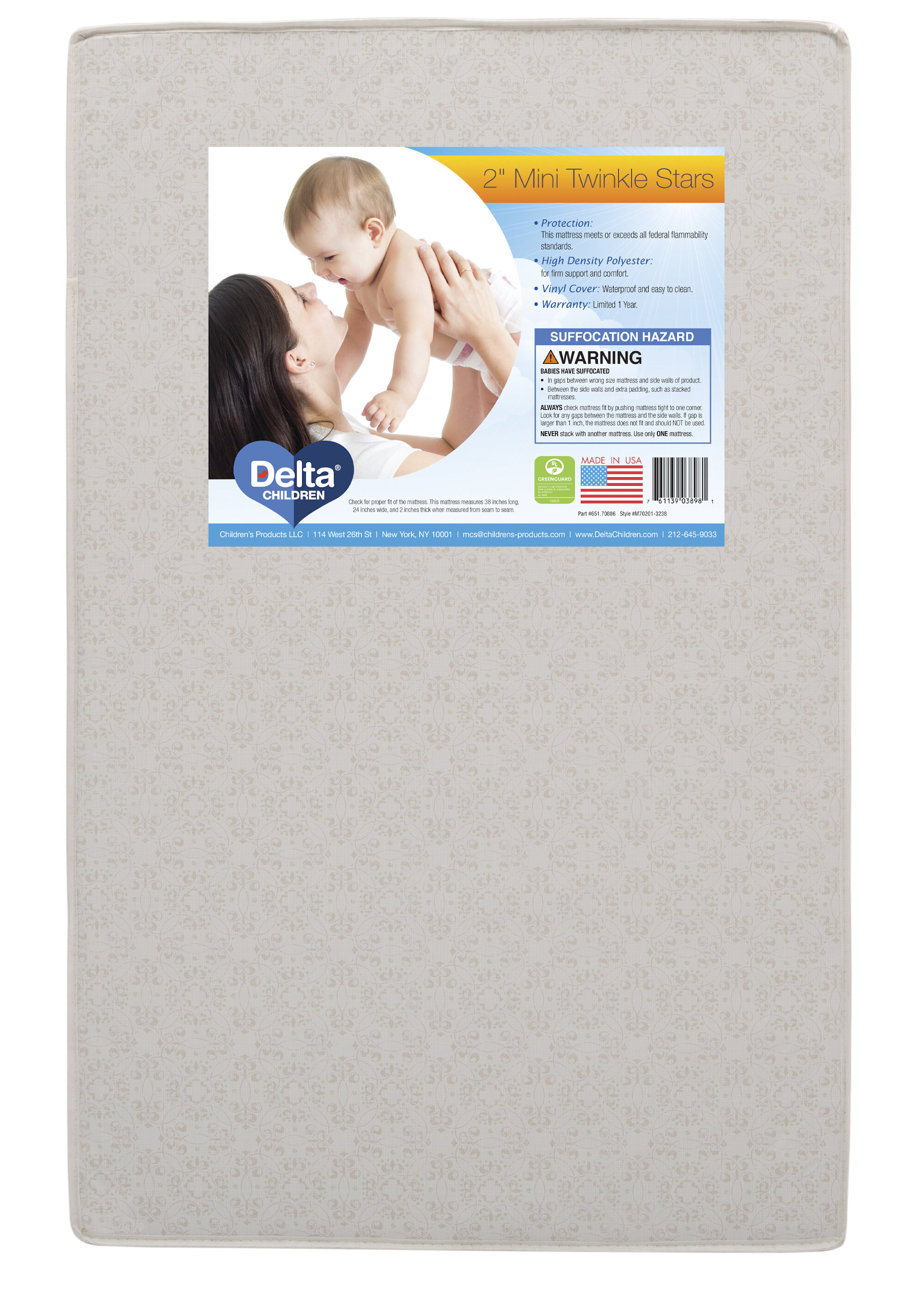 Delta twinkle stars shop crib mattress review