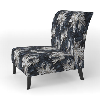 Fauteuil d'appoint bohème blanc et argenté à motif cachemire sphinx, recouvert de velours,