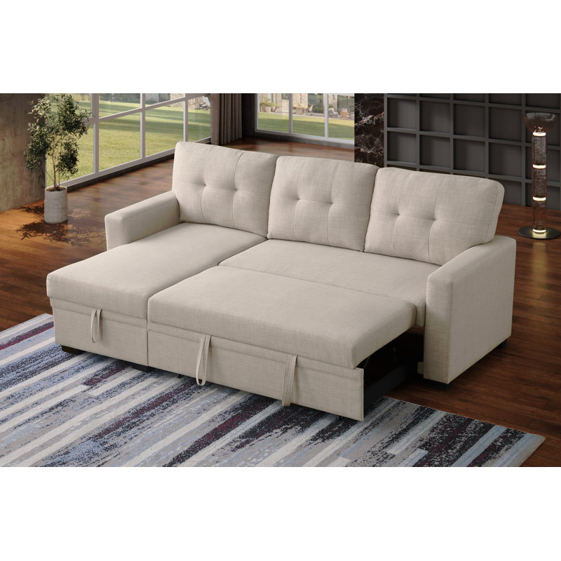 Tufted Seat Cushions And Stylish, Beige Cotton Linen