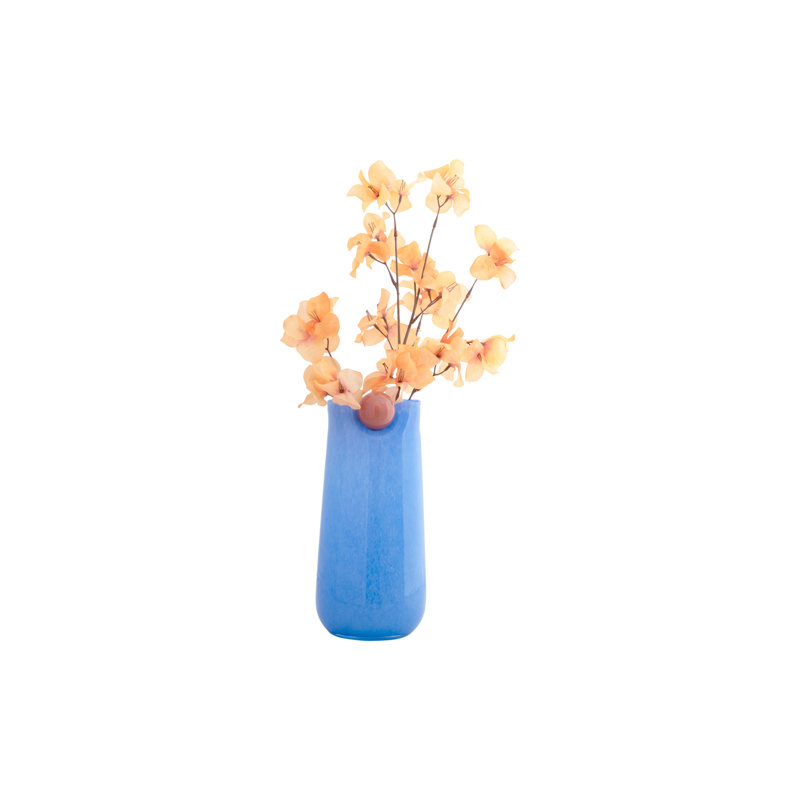 Glass Table Vase, Blue