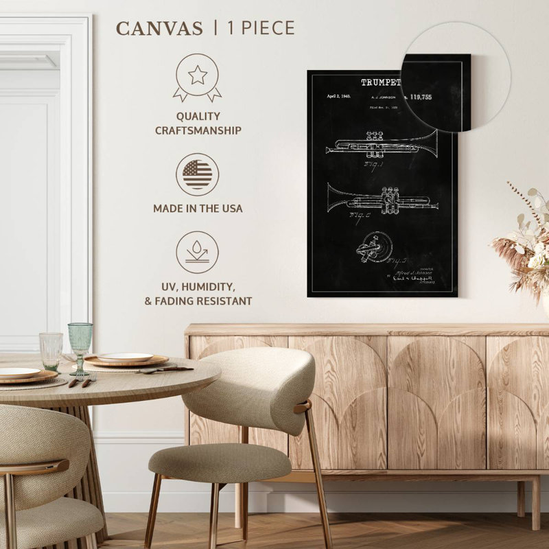 Trumpet BW Ladonta, 51" H x 34" W