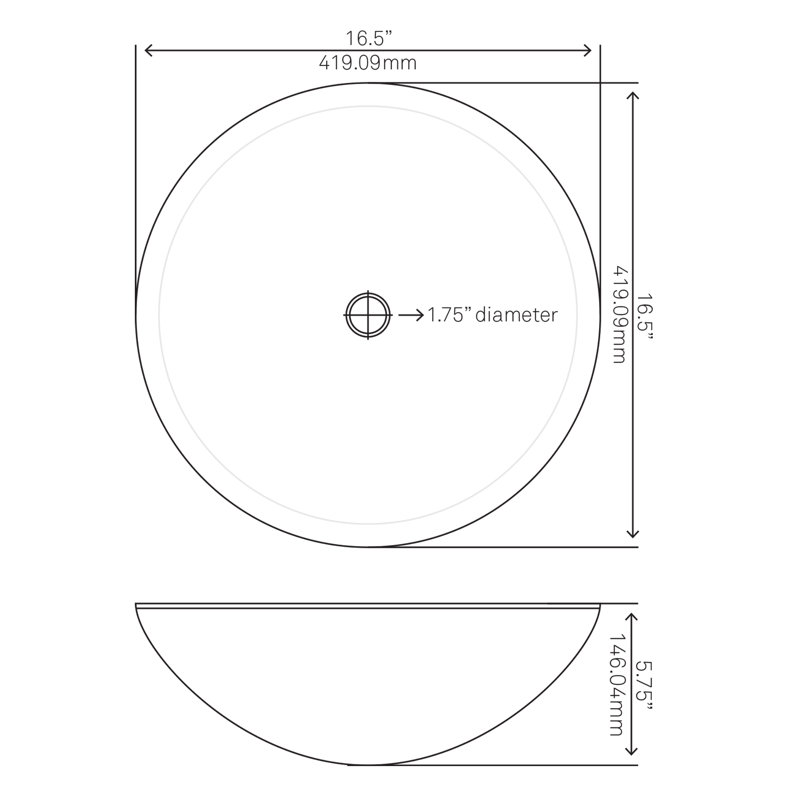 Lavabo de salle de bain vasque circulaire en verre trempé noir / argent