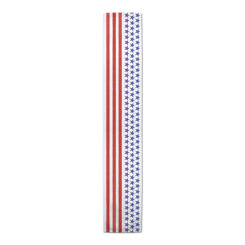 Chemin de table rectangulaire en polyester Kewstoke, 90 po x 16 po
