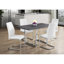 Table de salle à manger, rectangulaire, 60 po, cuisine, salle à manger, stratifié gris, métal chromé, contemporain, moderne-1040594531