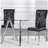 71-Inch Tempered Glass Dining Table with Sturdy Metal Legs