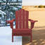 Chaise Adirondack pliante Ayanda en PEHD avec porte-gobelet double (ensemble de 2)-167410487