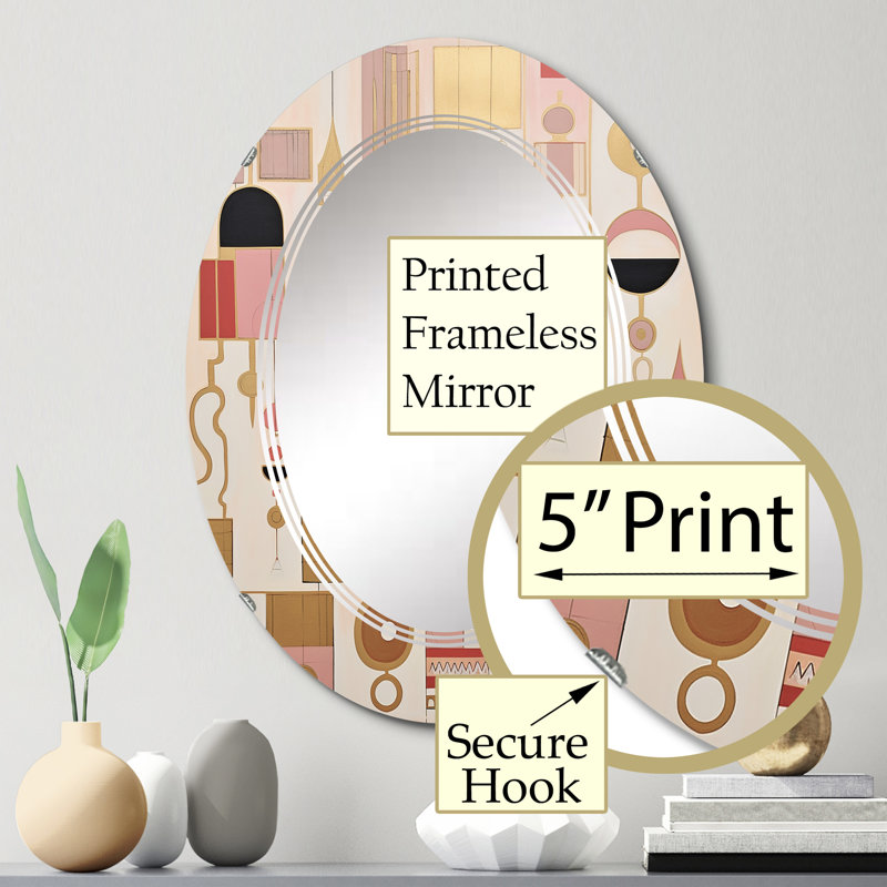 Alzarra - Miroir mural moderne ovale, 30 po x 20 po