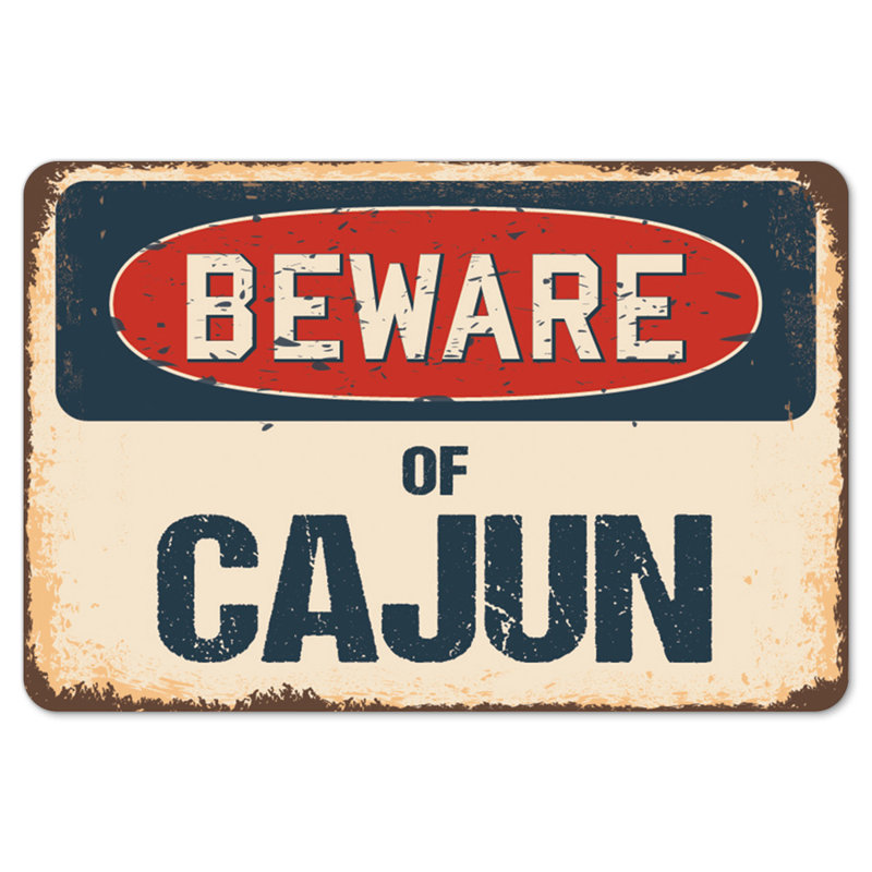 Decal-Cajun_Beware Of Cajun, 3.5" H x 5" W x 1" D