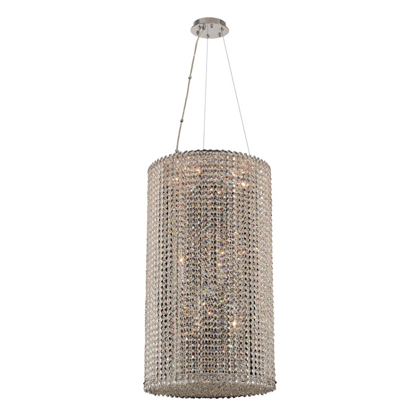 Lustre en résine / chrome clair Allegri, 32", 12
