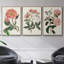 "Pink Floral Mix IV", reproduction sur toile 3 pièces-91887091-91887096
