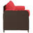 Patio Sofa With Cushions 3-Seater Poly Rattan-273108636-272390809