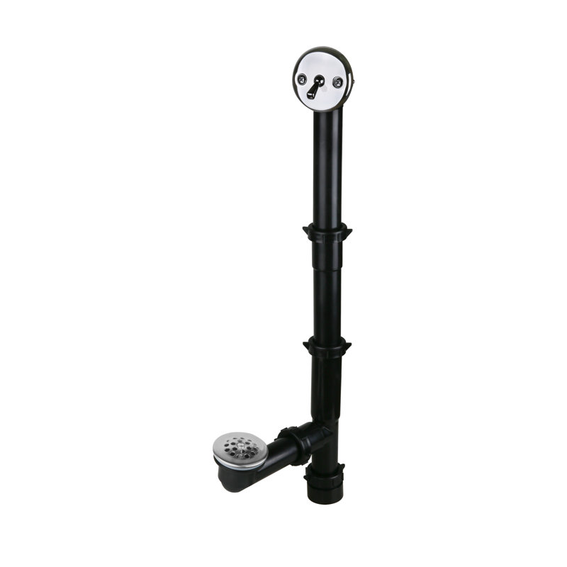 Levier de déclenchement 1-1 / 2 po Drain de baignoire et trop-plein, Chrome poli