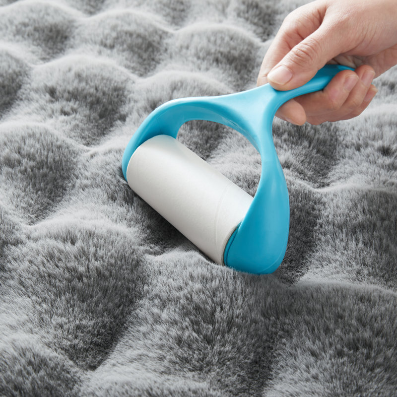 Modern Bubble Textured Shag Area Rug, Rectangle 60 x 110 cm, Grey