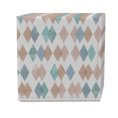 Cotton Twill Geometric Square Napkin