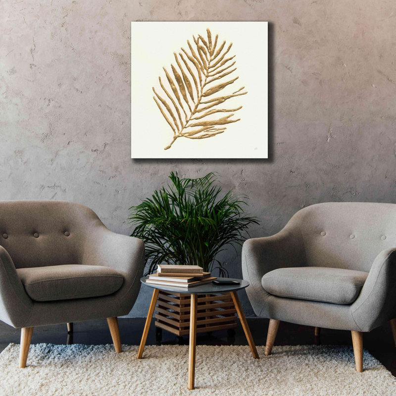 «Gilded Palm V» par Chris Paschke, estampe numérique sur toile, H 37 po x l 37 po x P 1,5 po